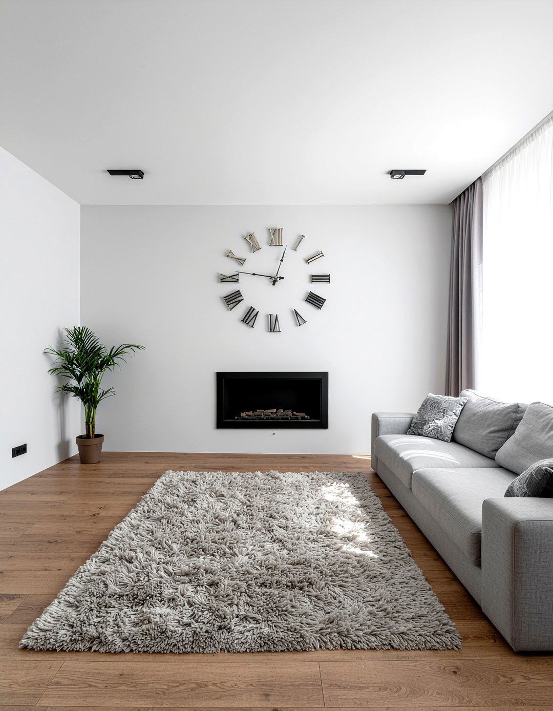 Large wall clock - 30 living room clock ideas