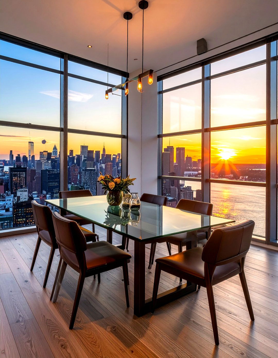 Large window dining area - 30 Tribeca dining room ideas