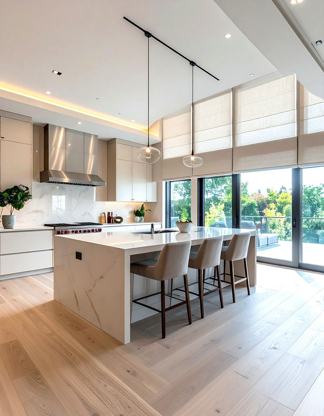 Large window kitchen vertical blinds - 30 kitchen blinds ideas