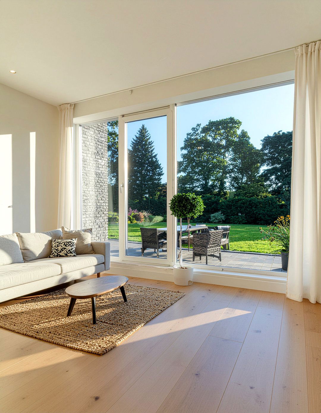 Large window living room - 30 model home living room ideas