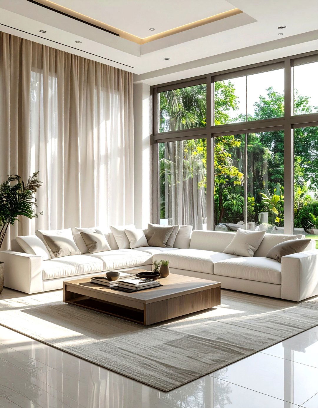 Large window treatment - 30 living room staging ideas