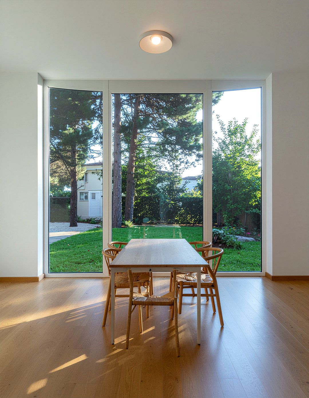 Large windows in dining room - 30 calm dining room ideas