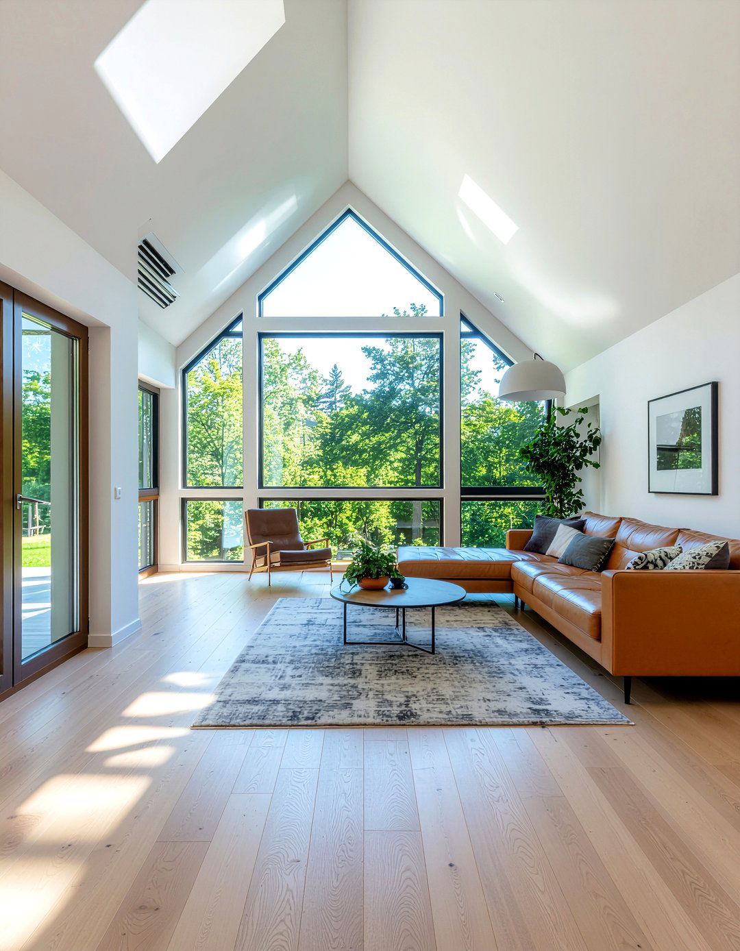 Large windows natural light - 30 Scandinavian minimalist living room ideas