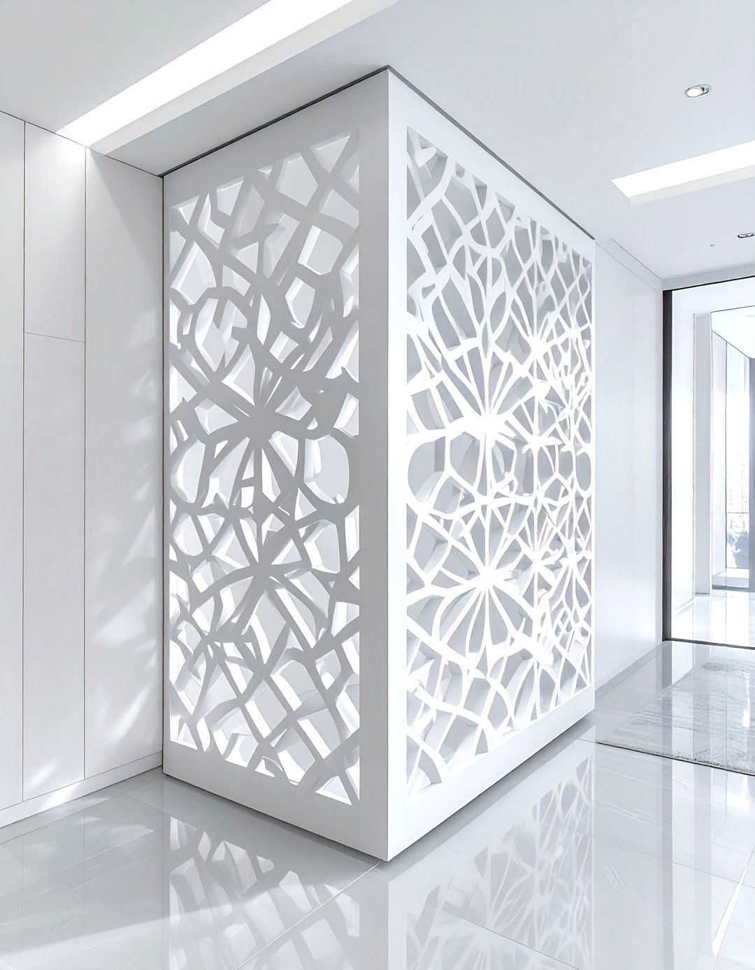 Laser Cut Metal Panel - 30 living room partition ideas