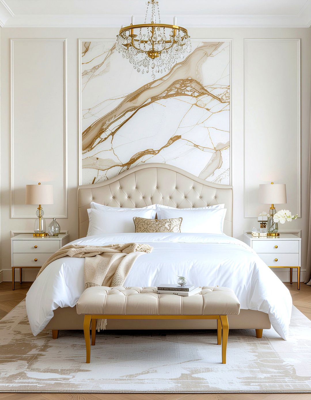 Latte Marble Wallpaper - 30 bedroom neutral wallpapers