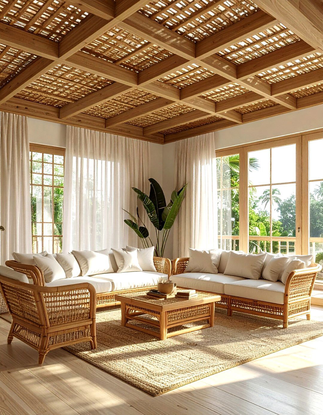 Lattice Ceiling - 30 living room ceiling ideas