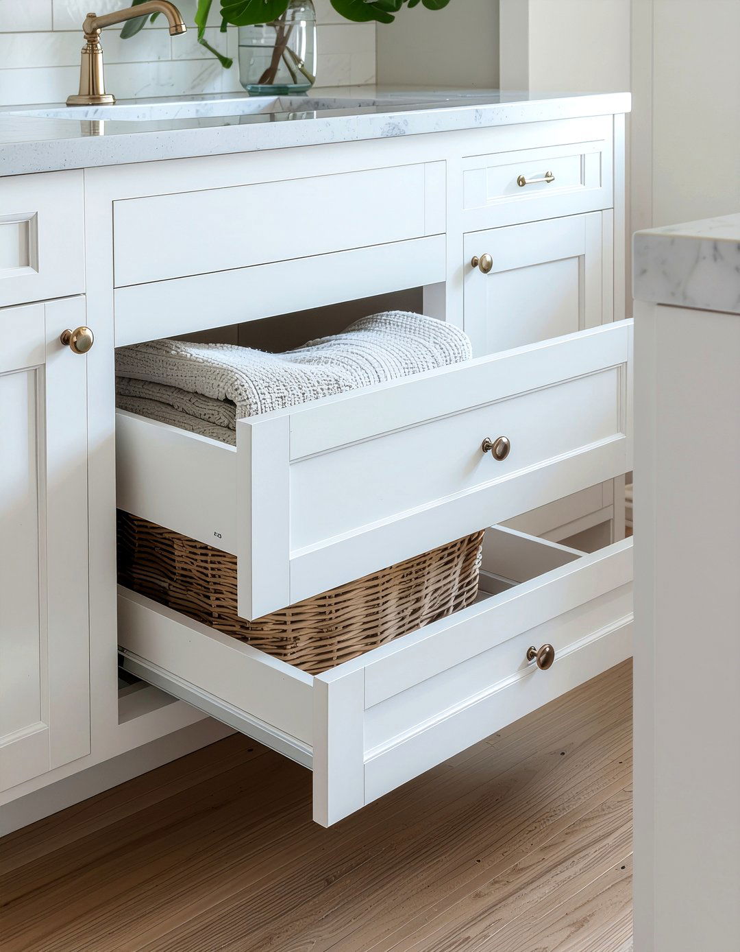 Laundry Hamper Cabinet - 30 bathroom furniture ideas