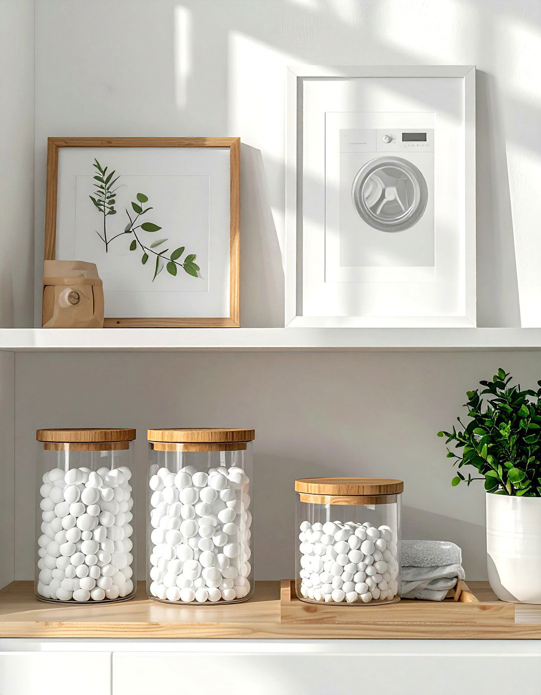 Laundry Room Shelf - 30 styling vignette ideas