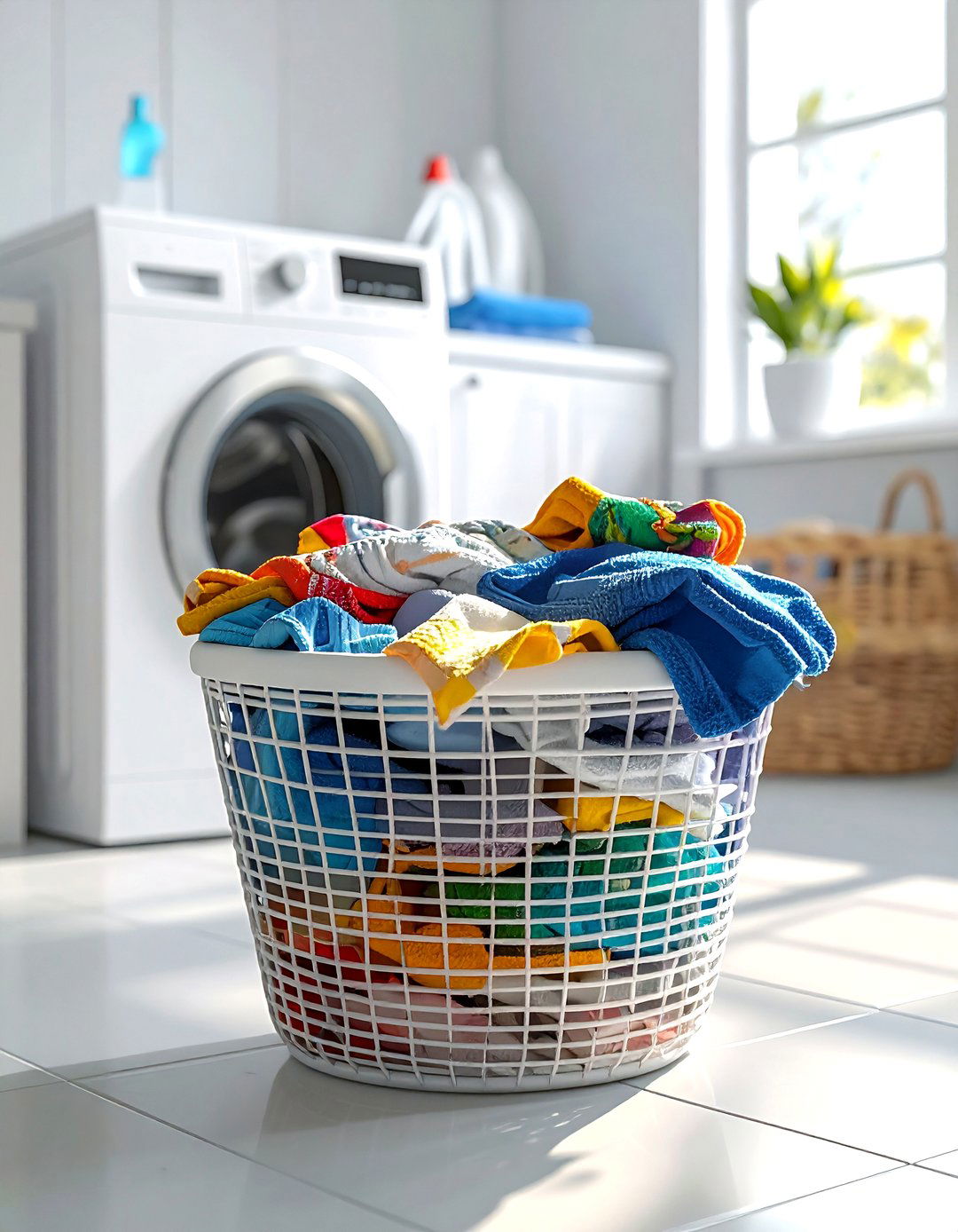 Laundry room sock basket - 30 wire basket ideas