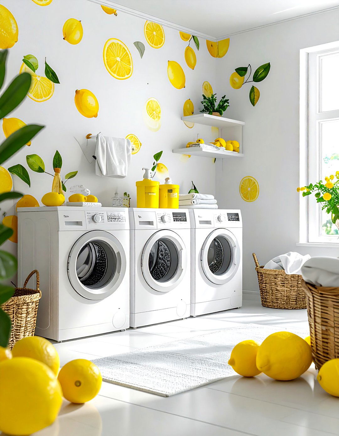 Laundry room wallpaper - 30 removable wallpaper ideas