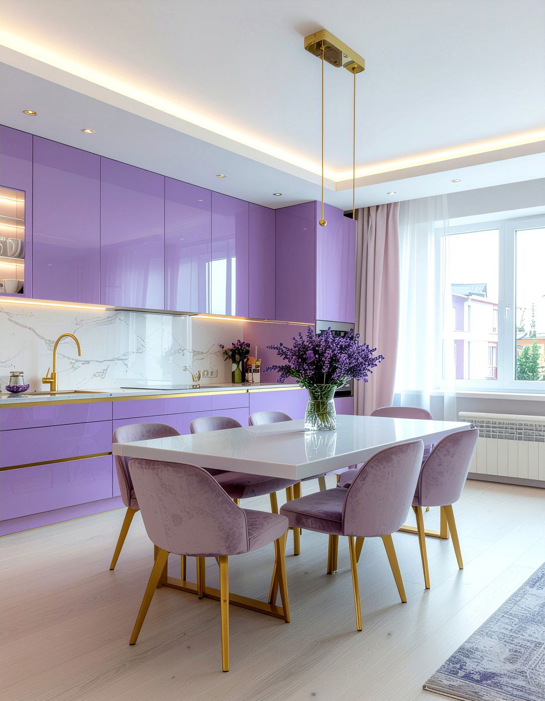 Lavender And Brass Hardware - 30 lavender dining room ideas