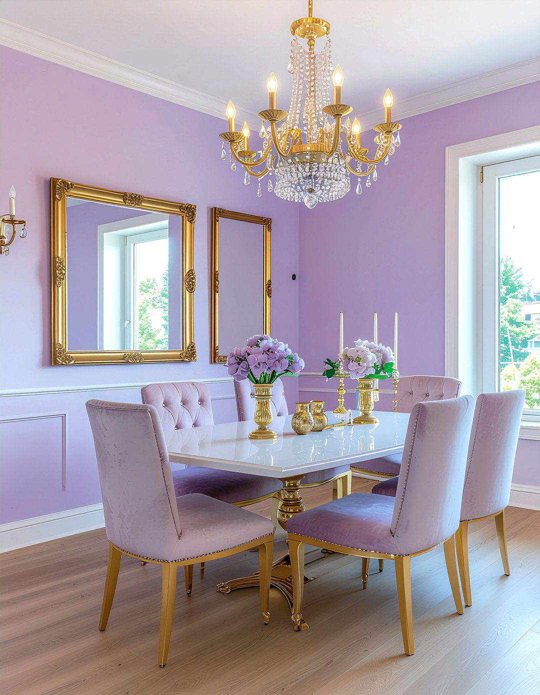 Lavender And Gold Decor - 30 lavender dining room ideas