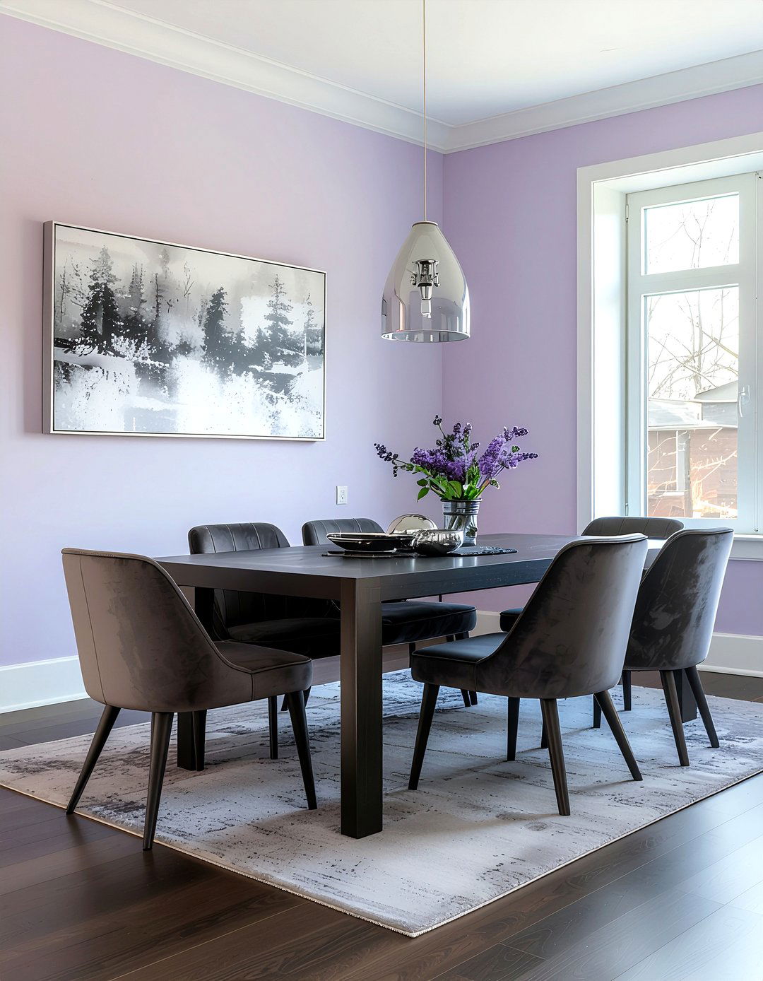 Lavender And Grey Color Scheme - 30 lavender dining room ideas
