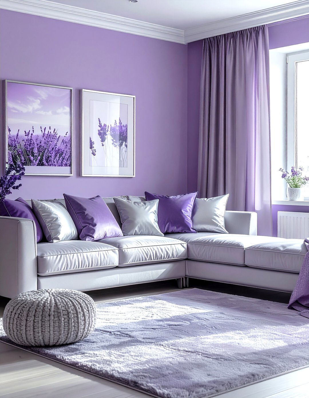 Lavender And Silver Living Room - 30 silver accent living room ideas
