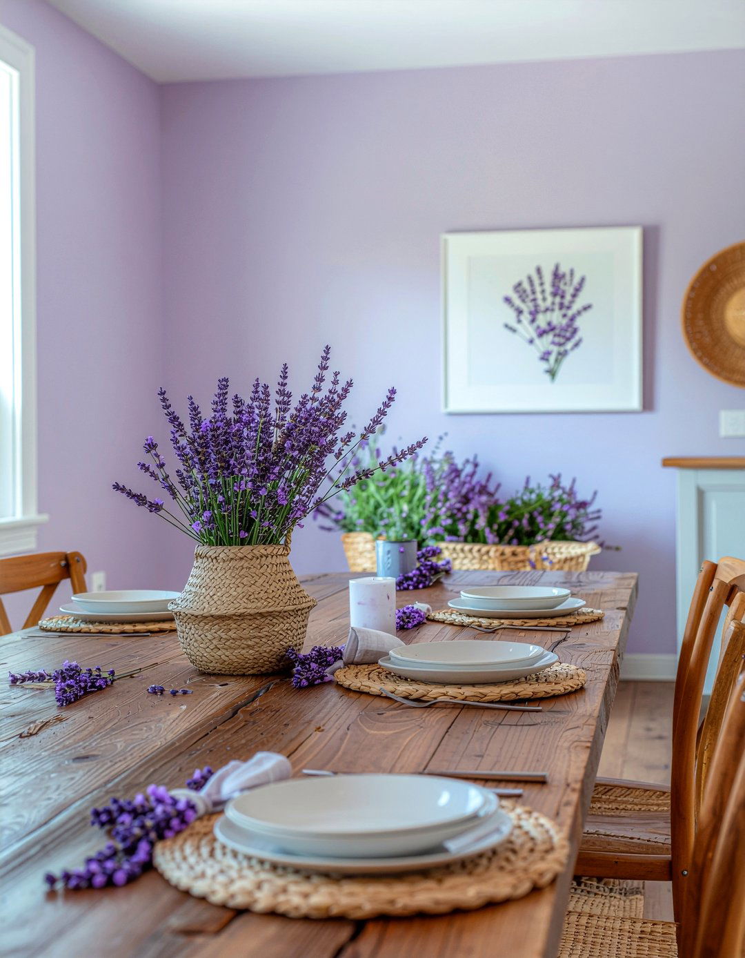 Lavender And Wood Textures - 30 lavender dining room ideas