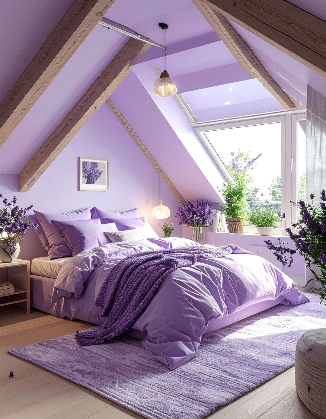 Lavender Attic Bedroom - 30 lavender decor ideas