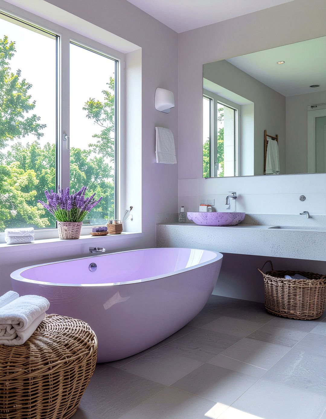 Lavender Bathroom - 30 monochromatic bathroom ideas