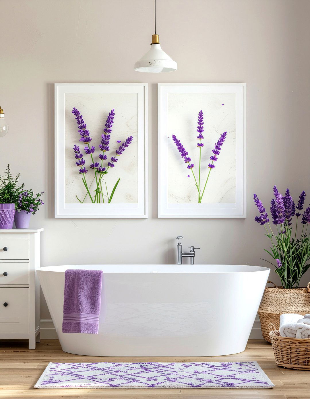 Lavender Bathroom Wall Art - 30 lavender bathroom ideas