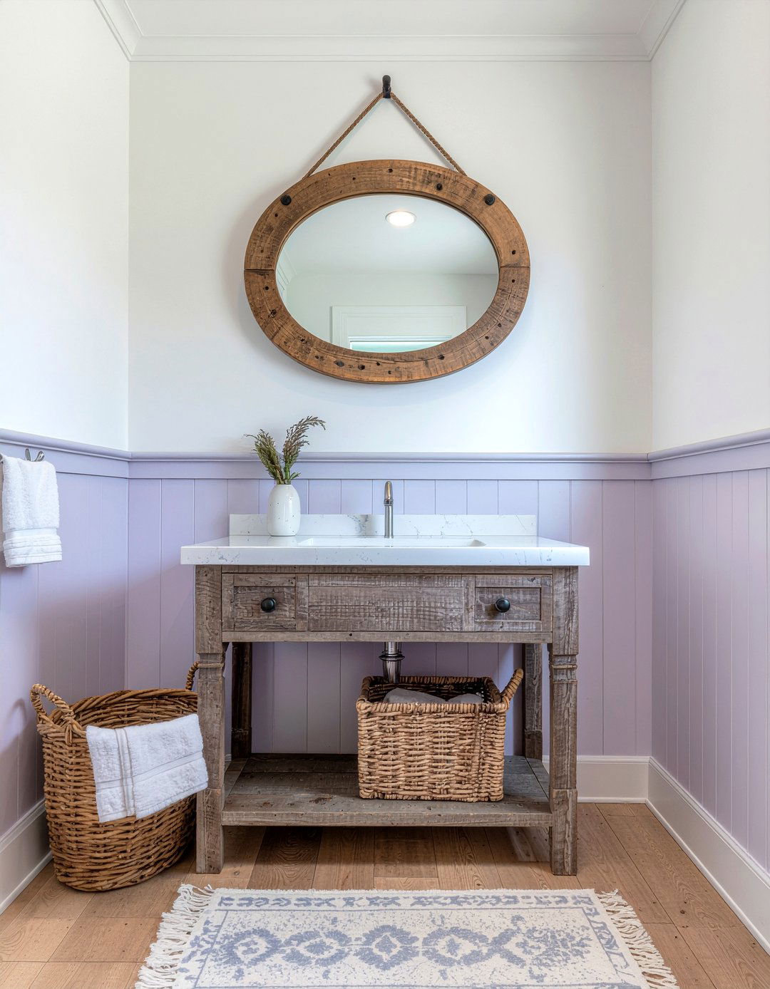 Lavender Beadboard Paneling - 30 lavender bathroom ideas