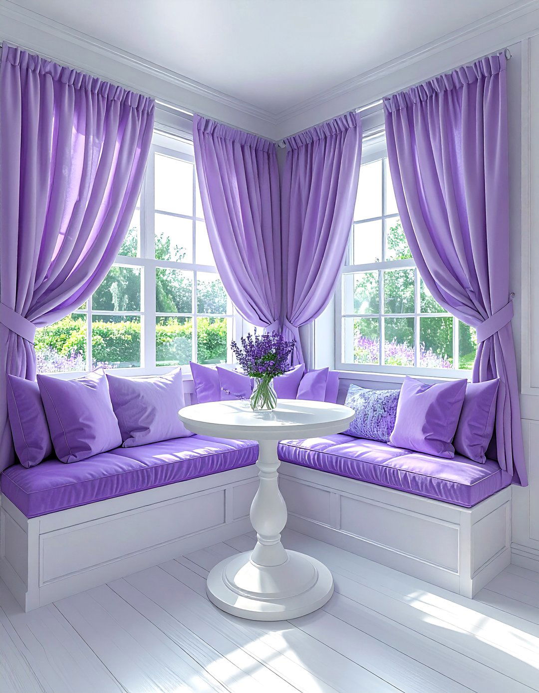 Lavender Breakfast Nook - 30 lavender decor ideas