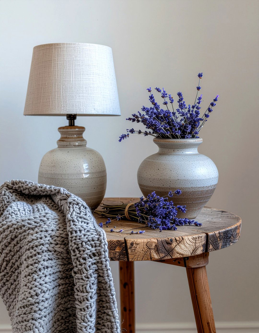 Lavender Bundle Side Table - 30 living room dried flowers