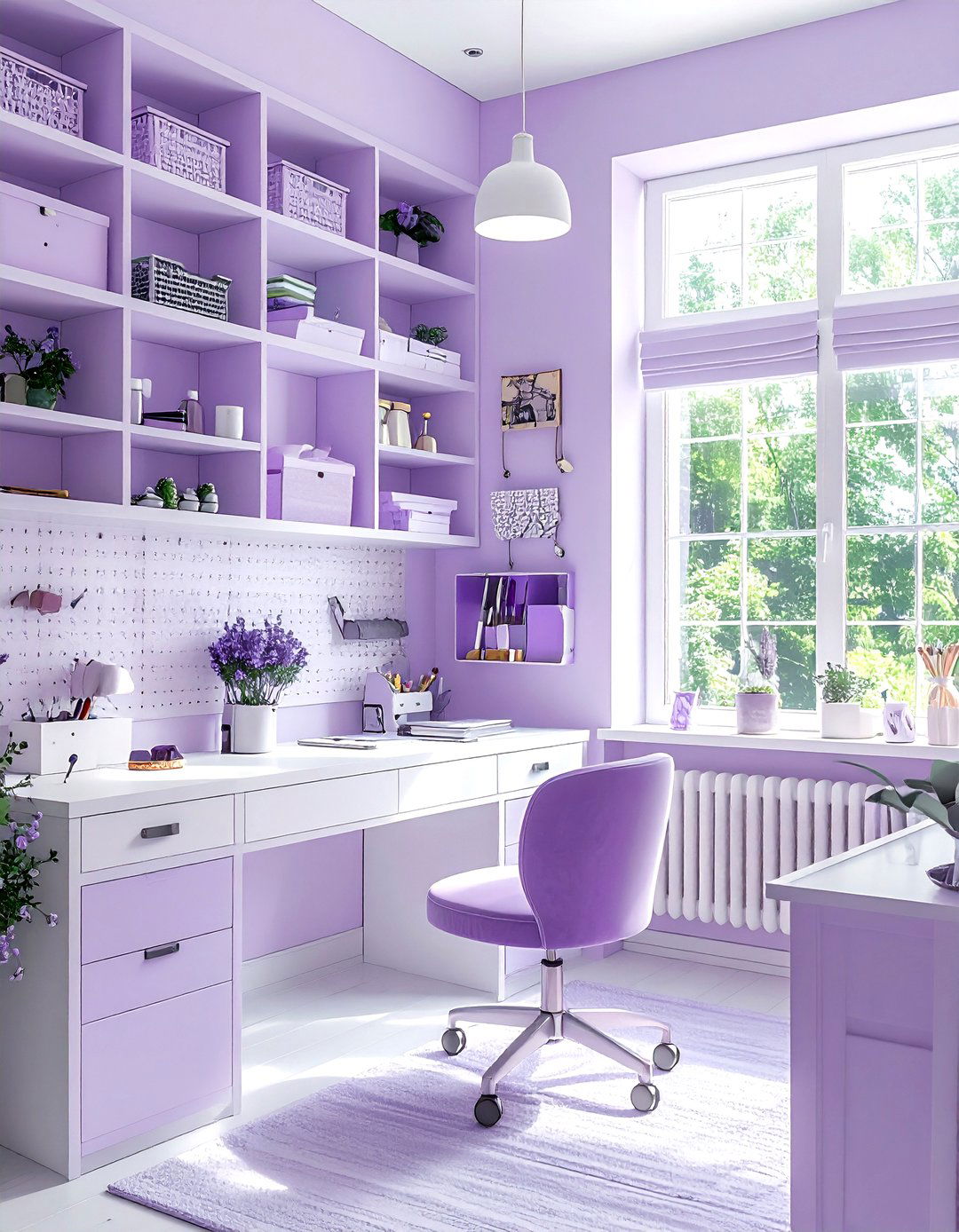 Lavender Craft Room - 30 lavender decor ideas