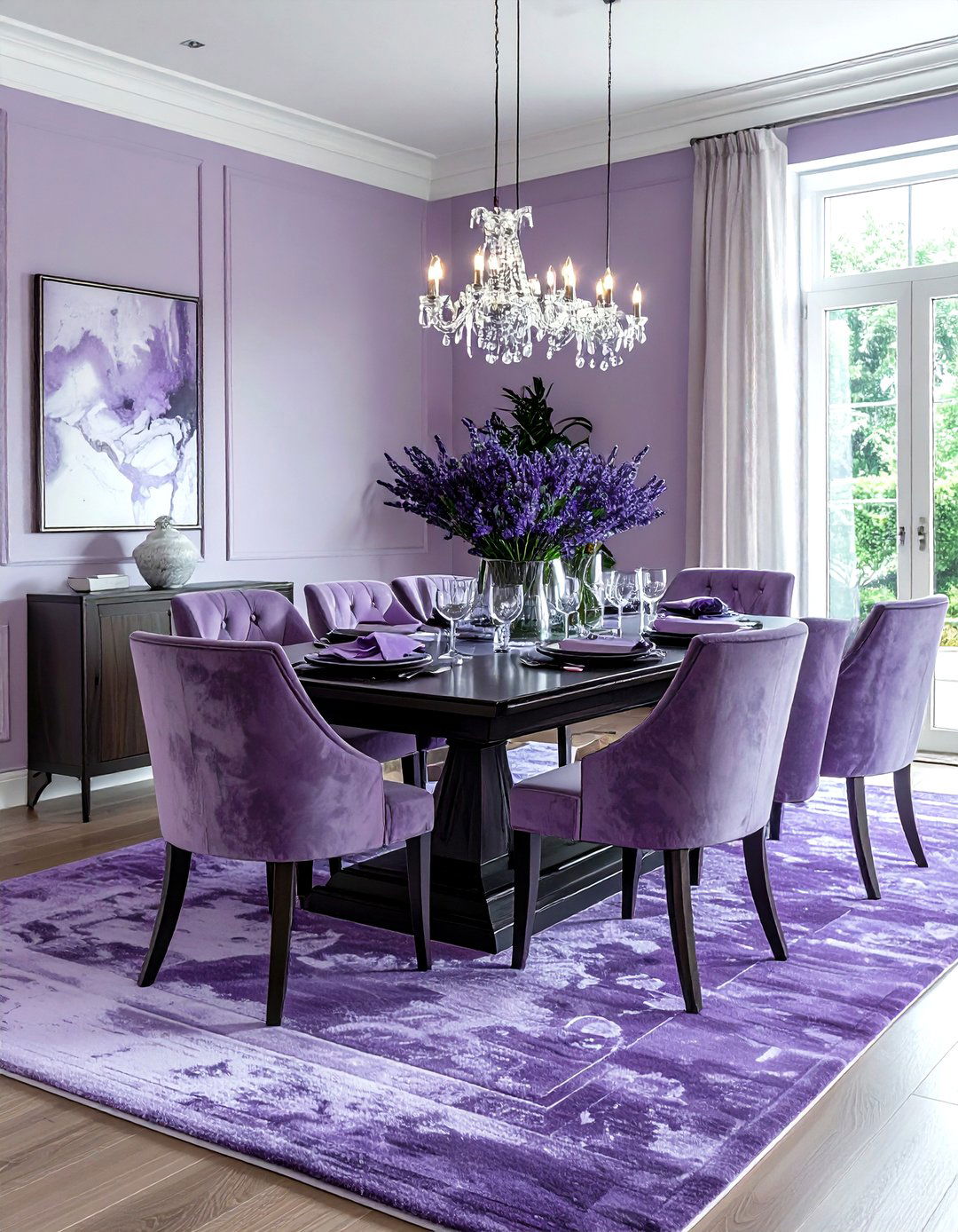 Lavender Dining Room - 30 lavender decor ideas