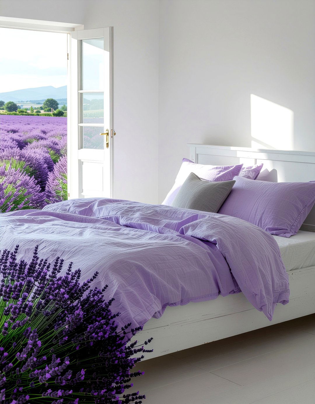 Lavender Field Bedroom - 30 garden themed bedroom ideas