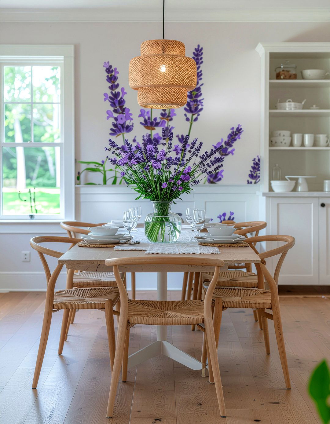 Lavender Floral Wallpaper - 30 lavender dining room ideas