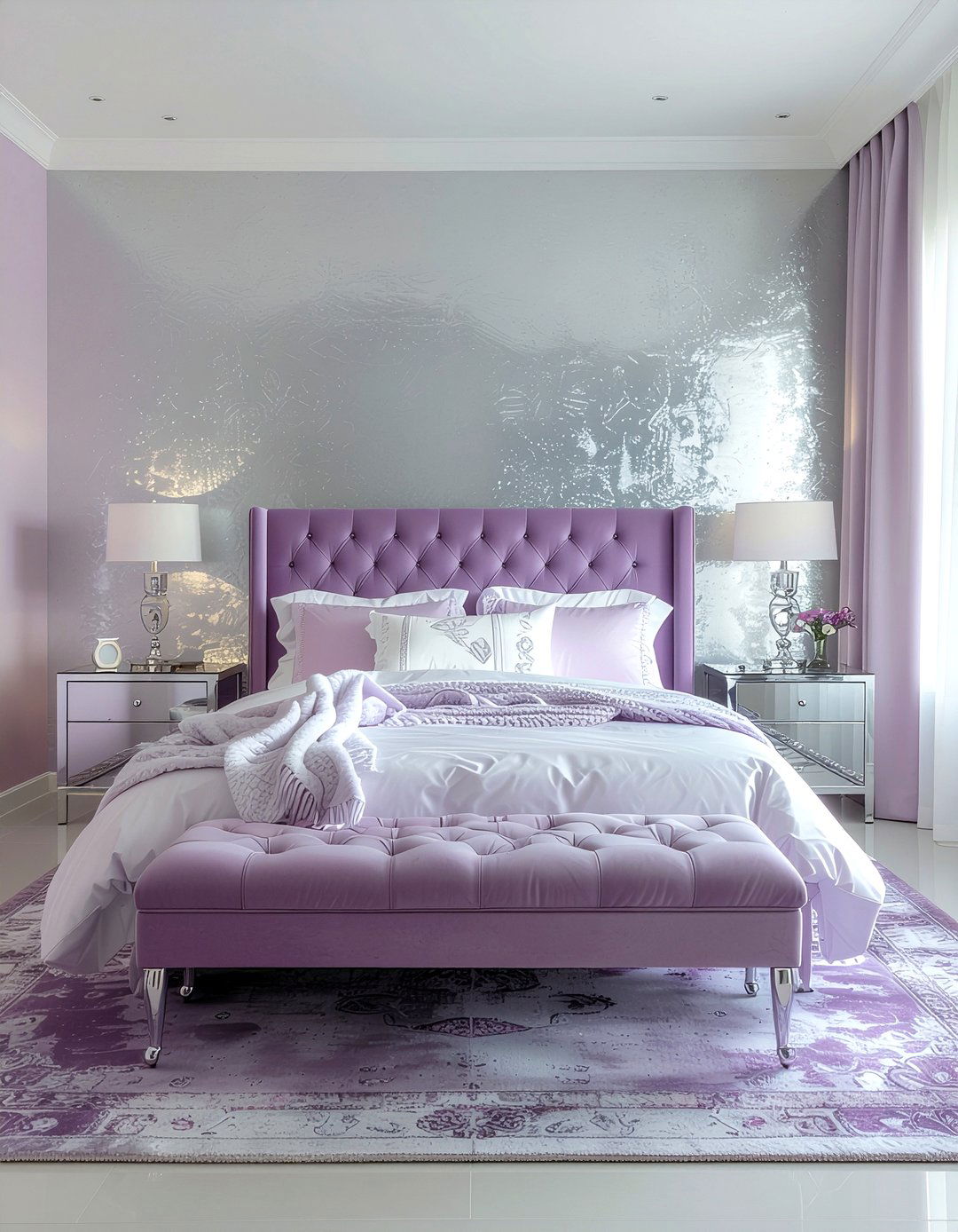 Lavender Glam Bedroom - 30 modern glam bedroom ideas