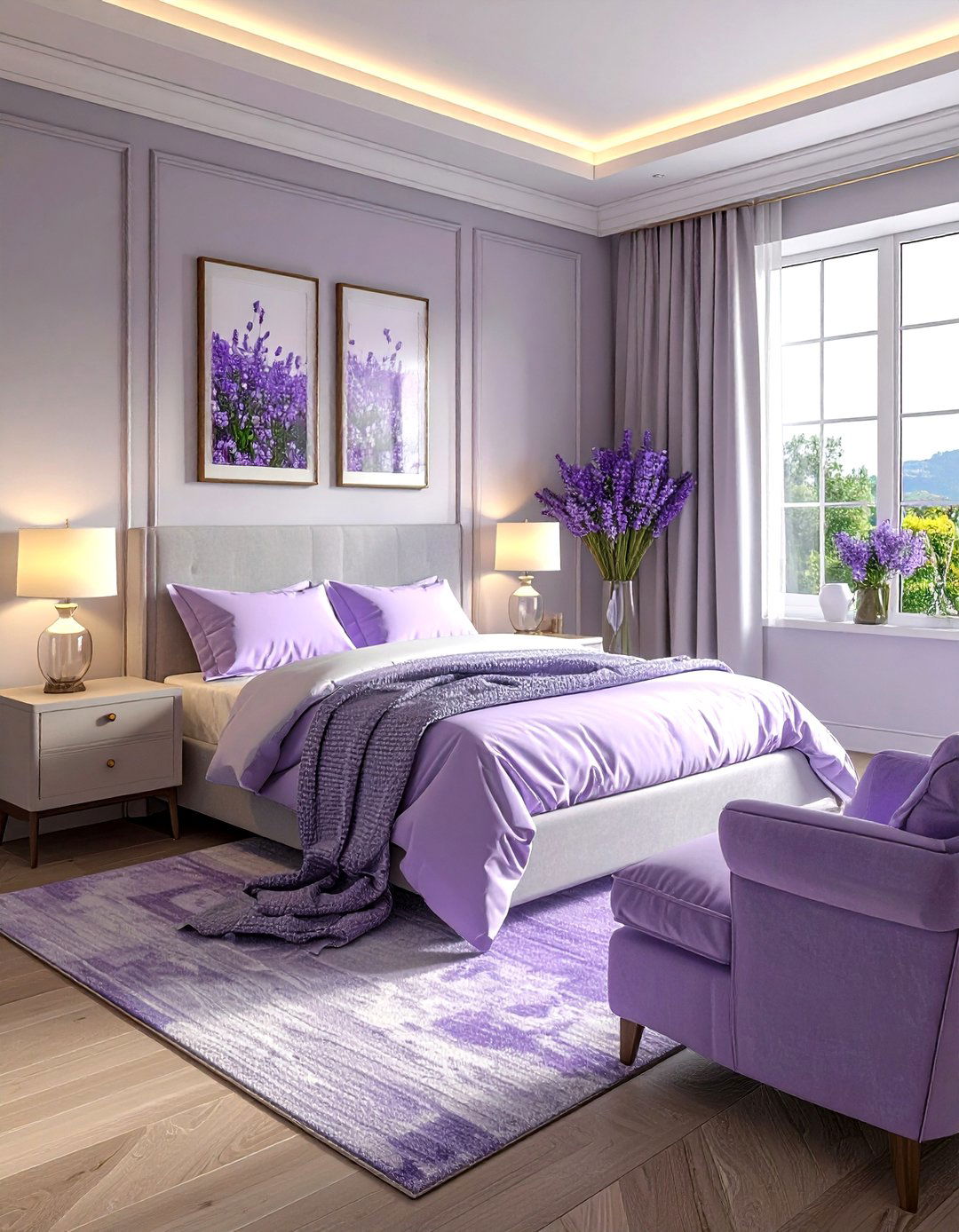 Lavender Guest Room - 30 lavender decor ideas