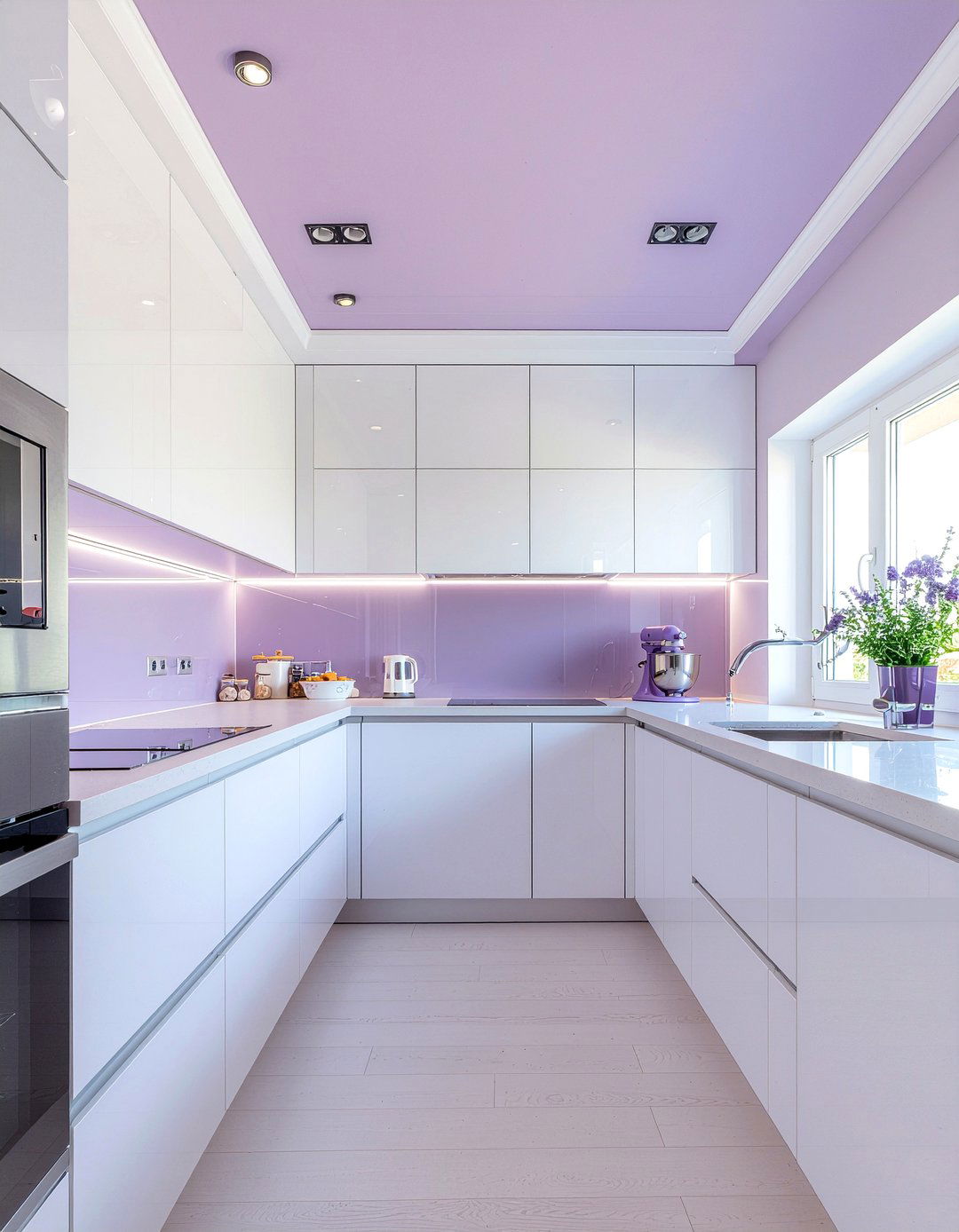 Lavender Kitchen Ceiling - 30 kitchen painted ceiling ideas