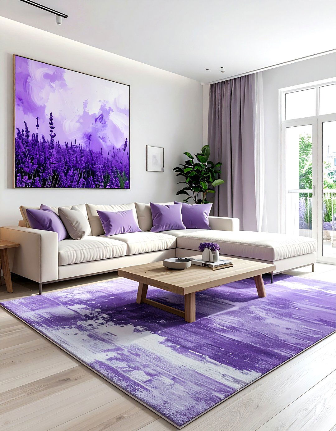 Lavender Living Room - 30 lavender decor ideas