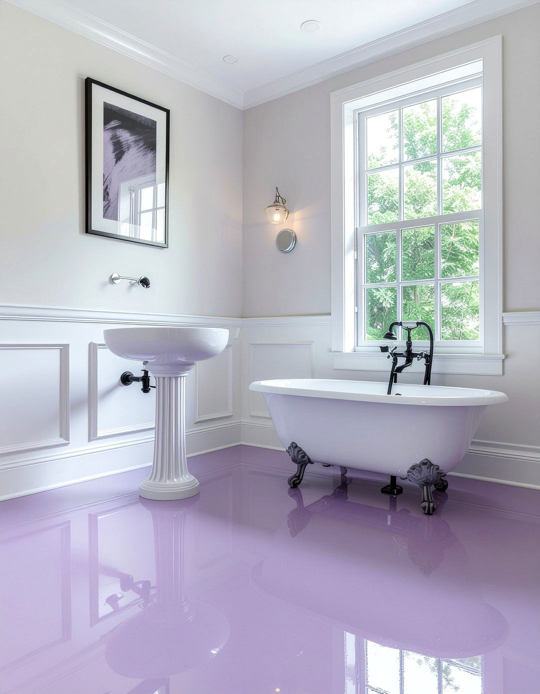 Lavender Painted Bathroom Floor - 30 lavender bathroom ideas