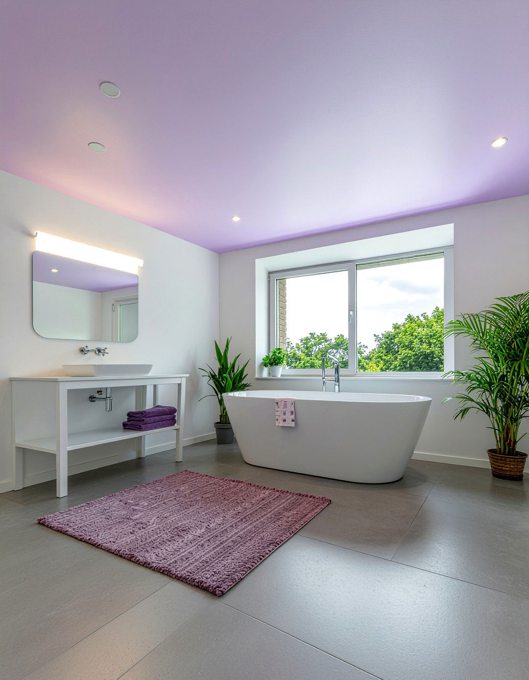 Lavender Painted Ceiling - 30 lavender bathroom ideas