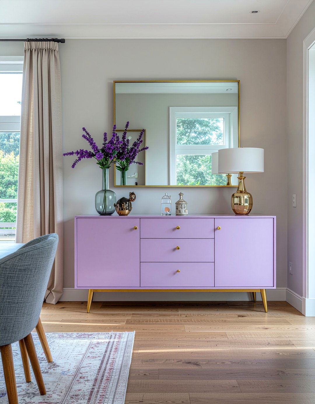 Lavender Painted Sideboard - 30 lavender dining room ideas