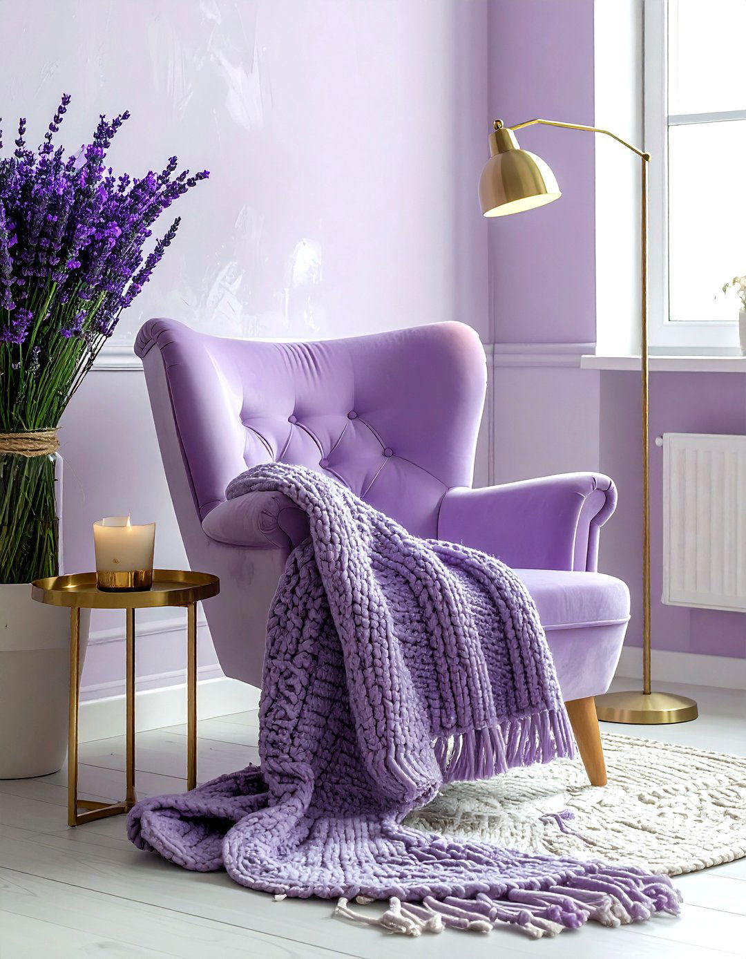 Lavender Reading Nook - 30 lavender decor ideas