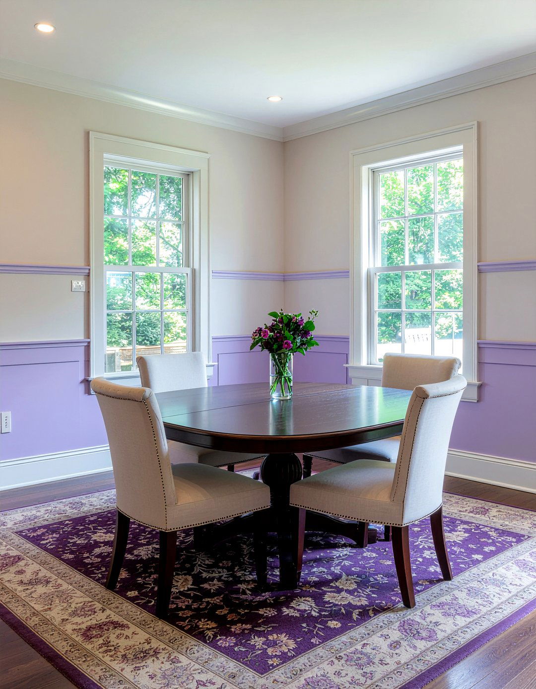 Lavender Wainscoting Walls - 30 lavender dining room ideas