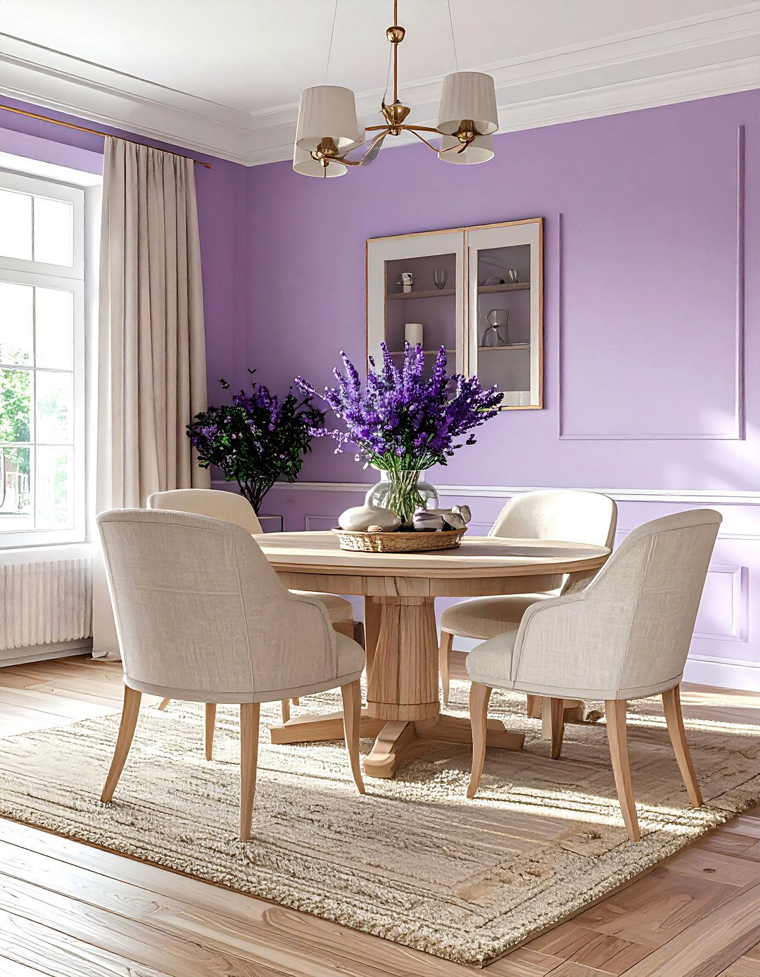 Lavender and Beige - 30 lavender dining room color schemes