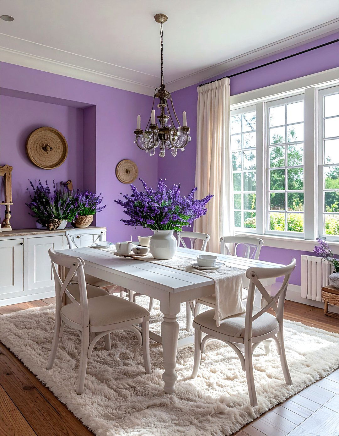 Lavender and Cream - 30 lavender dining room color schemes