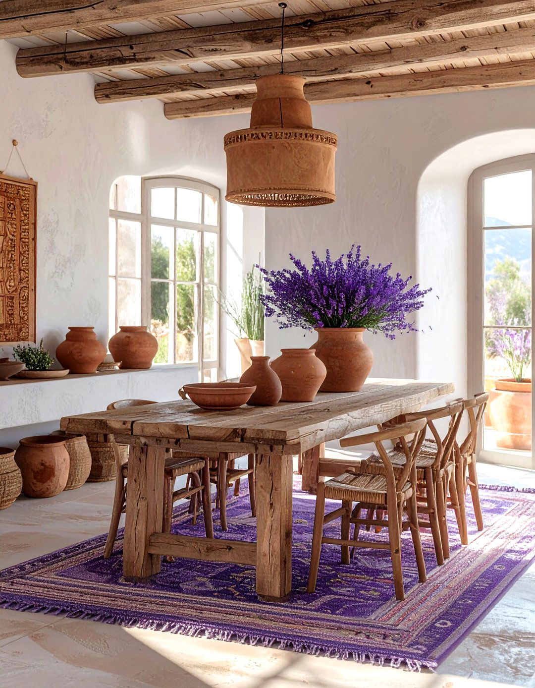Lavender and Terracotta - 30 lavender dining room color schemes