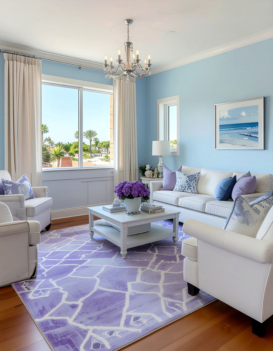 Lavender and blue living room - 30 lavender living room ideas