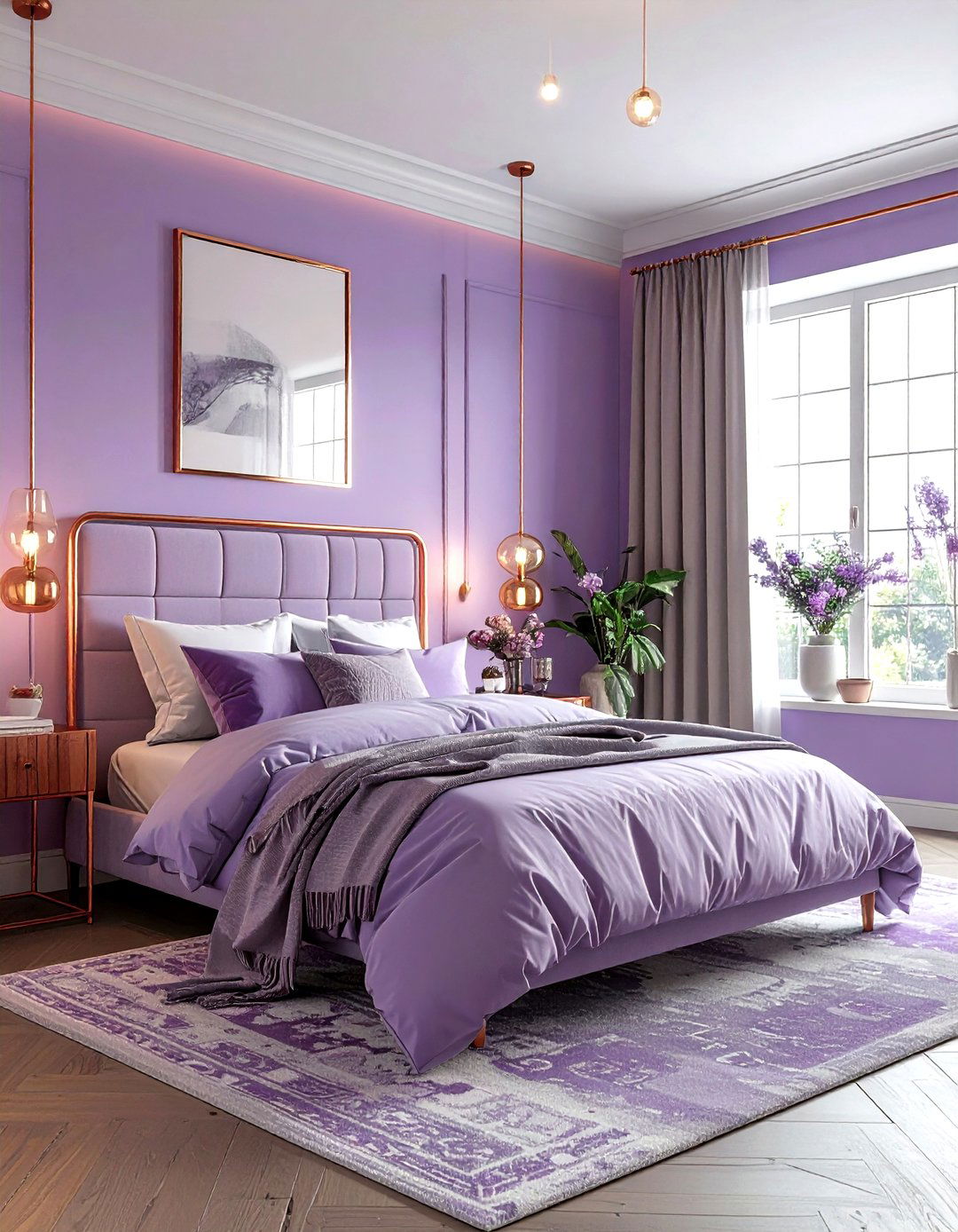 Lavender and copper bedroom - 30 lavender bedroom color schemes