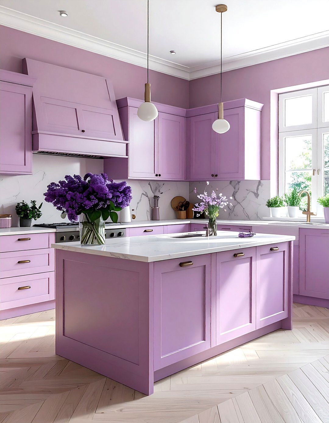 Lavender and dusty rose kitchen - 30 lavender kitchen color schemes