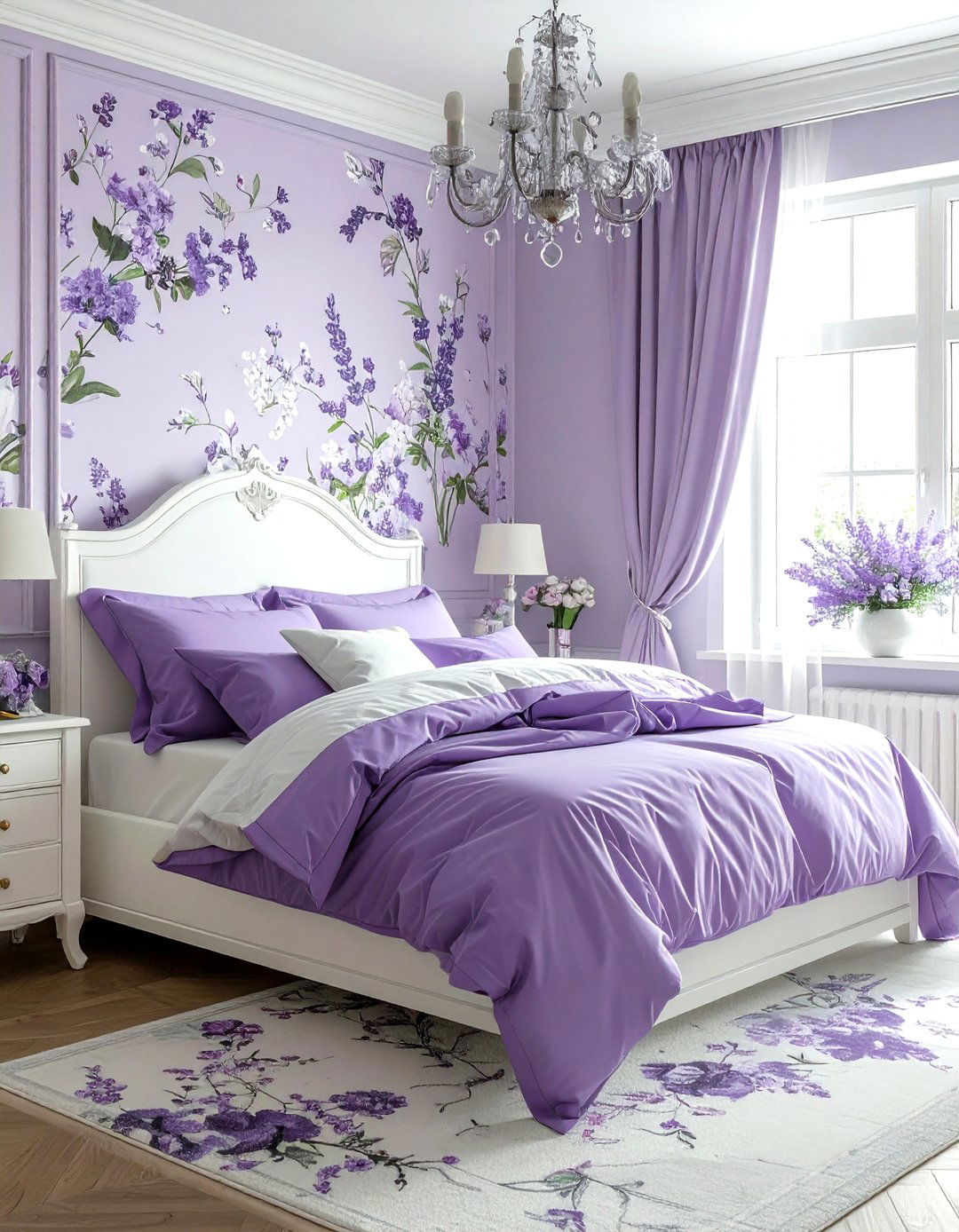 Lavender and floral bedroom - 30 lavender bedroom color schemes