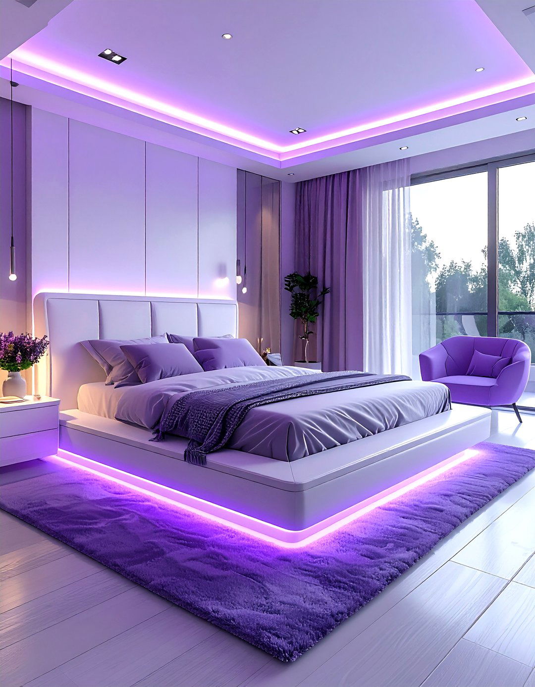 Lavender and modern bedroom - 30 lavender bedroom color schemes