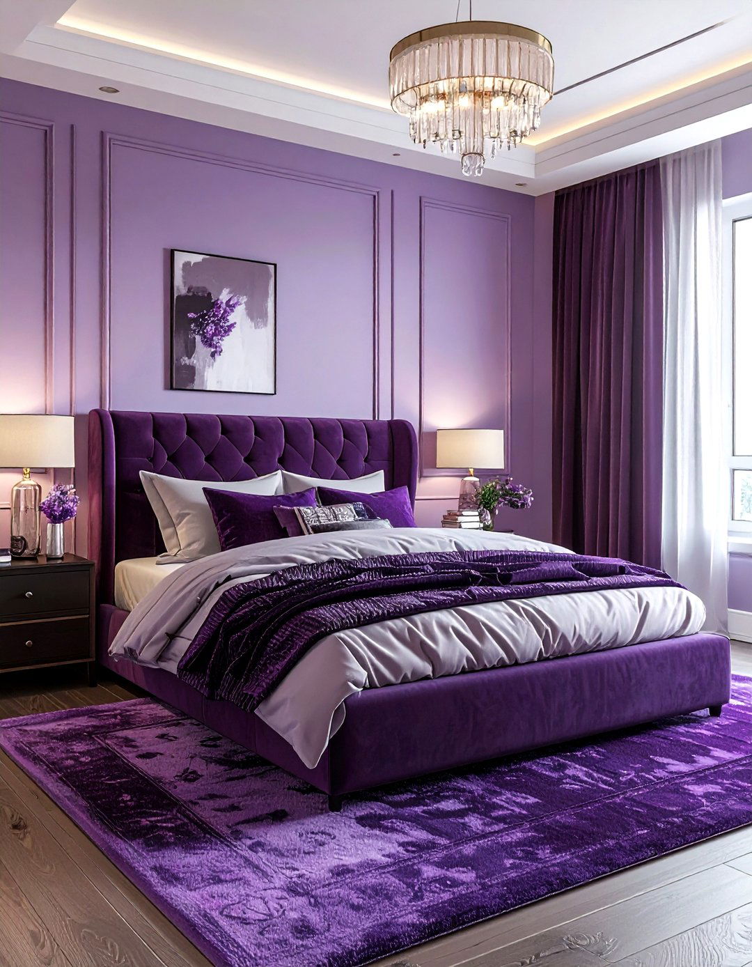 Lavender and plum bedroom - 30 lavender bedroom color schemes