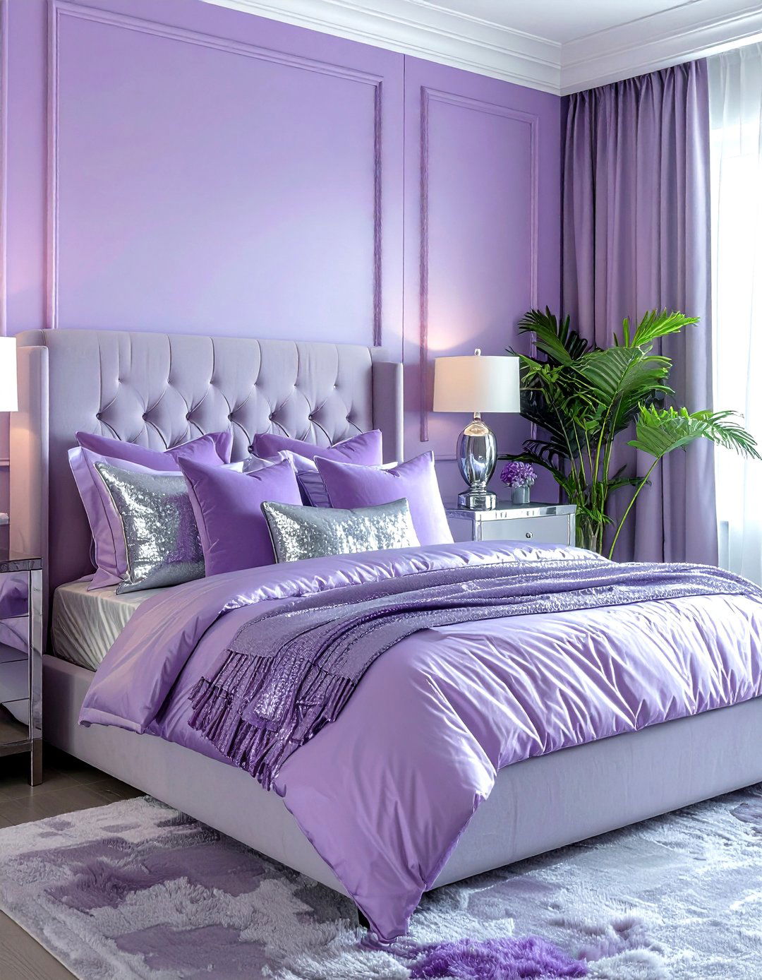 Lavender and silver bedroom - 30 lavender bedroom color schemes