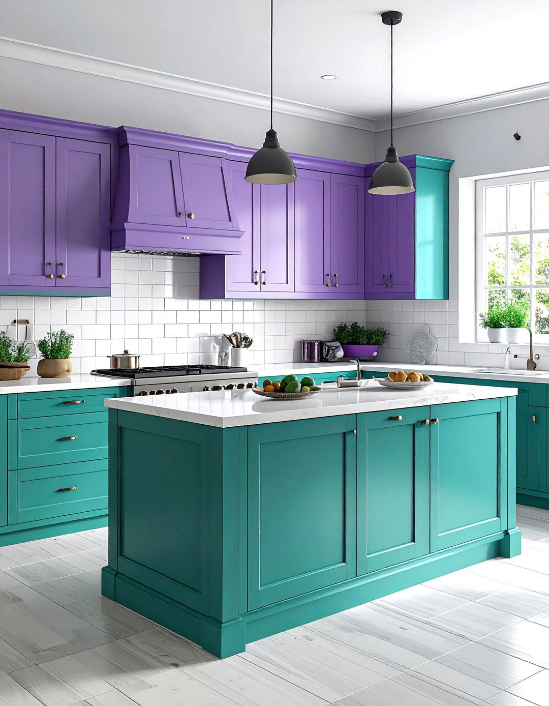 Lavender and teal kitchen cabinets - 30 lavender kitchen color schemes