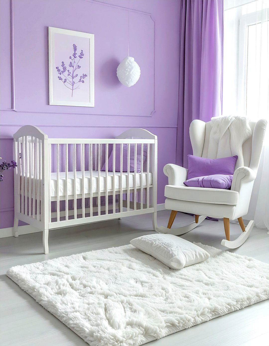 Lavender and white nursery - 30 lavender and white bedroom ideas